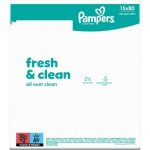 Pampers Fresh Clean dětské čisticí ubrousky 15 x 80 ks – Sleviste.cz