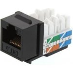 XtendLan Keystone jack RJ45, narážecí, CAT 6, UTP, černý KESWW6NNIZX