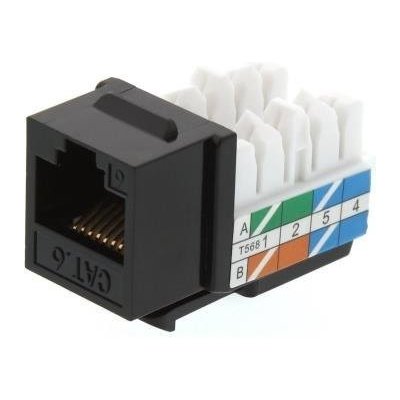 XtendLan Keystone jack RJ45, narážecí, CAT 6, UTP, černý KESWW6NNIZX