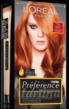 L'Oréal Préférence Féria Premium Fade-Defying Colour 74 Mango 60 ml od 162  Kč - Heureka.cz