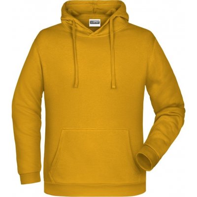 JAMES & NICHOLSON mikina s kapucí Basic Hoody Žlutá zlatavá – Zboží Mobilmania