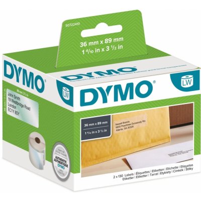 Dymo 89mm x 36mm, 260 etiket, S0722410 – Zboží Mobilmania