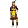 Dětský karnevalový kostým Indiánka čelenka šaty zástěrka a návleky na boty.