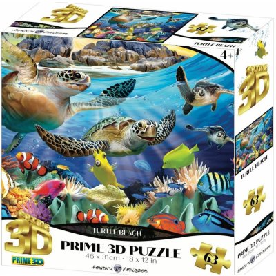 PRIME 3D PUZZLE Želva 63 ks – Zbozi.Blesk.cz