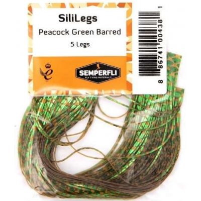 Semperfli Silikonové Nožičky SiliLegs Peacock Green Barred – Hledejceny.cz