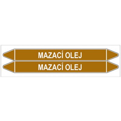 Značení potrubí, mazací olej,2 ks, 450 × 52 mm – Zboží Mobilmania