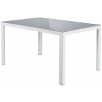 LIVARNO home Hliníkový stůl se skleněnou deskou Houston, bílá – Zboží Dáma