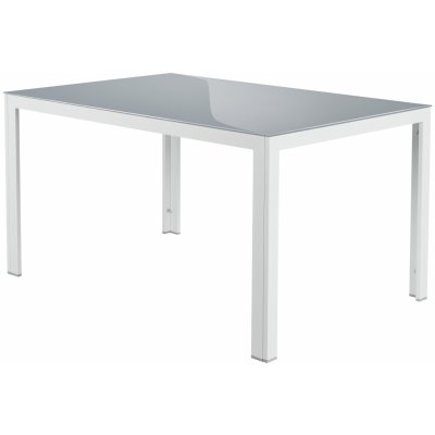LIVARNO home Hliníkový stůl se skleněnou deskou Houston, bílá – Zboží Dáma