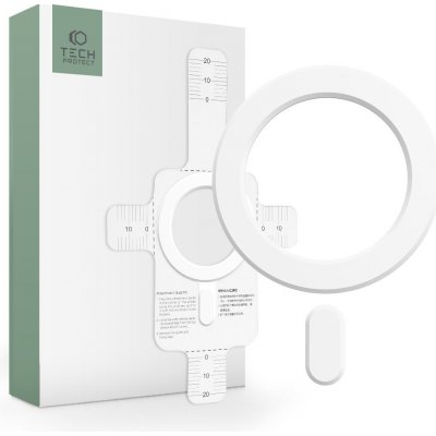 Tech-Protect Magnetická nálepka pro MagSafe nabíjení - Tech-Protect, Magmat Magnetic Ring White – Zboží Živě