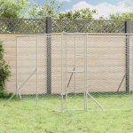 vidaXL Venkovní psí kotec stříbrný 400 x 800 x 200 cm – Sleviste.cz