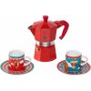 Moka konvice Bialetti MOKA EXPRESS 3 rossa + 2 Cups Winter Wonderland