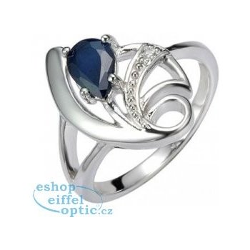 SILVEGO Stříbrný prsten s přírodním Safírem DESIRÉ FNJR0673
