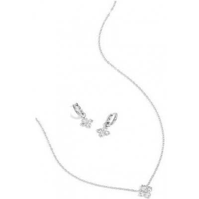 ORNAMENTI Set náhrdelníku a náušnic Flower silver OOR800169 – Sleviste.cz