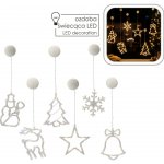 Pro-Tech shop Vánoční LED ozdoba na okno s přísavkou 10 LED na baterie mix vzorů 69377 – Hledejceny.cz
