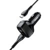 Nabíječka k GPS navigacím CL adaptér HOCO Z36, 2x USB, 2,4A, kabel USB Typ C, barva černá