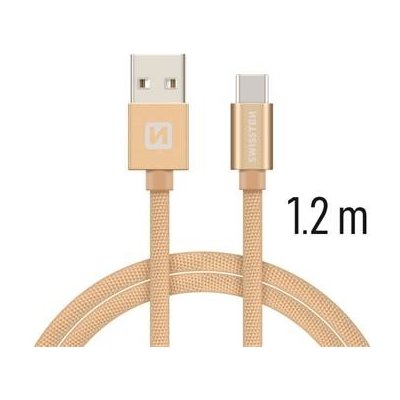 Swissten 71521204 USB/USB-C, 1,2m, zlatý – Zbozi.Blesk.cz