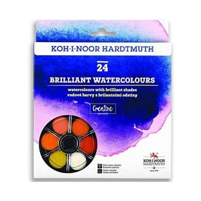 KOH-I-NOOR vodové barvy 24 ks 22,5 mm – Sleviste.cz