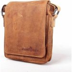 GreenWood malá pánská kožená crossbody taška no. 1048 hnědá – Zboží Mobilmania