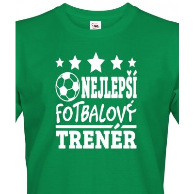 pánské tričko nejlepší fotbalový trenér zelená
