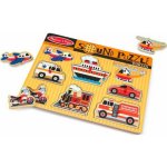 Melissa & Doug puzzle s úchyty a zvukem dopravní prostředky – Zboží Mobilmania