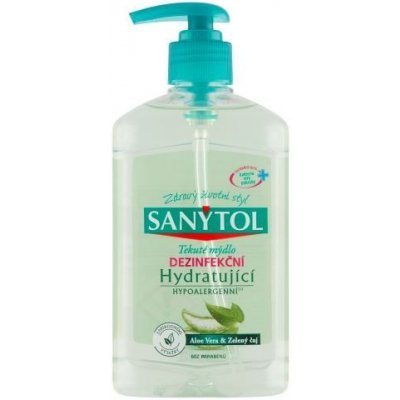 Sanytol dezinfekční hydratující mýdlo zelený čaj & aloe vera 2 x 250 ml