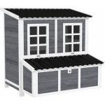 PawHut s kukaněmi pro 4-6 slepic jedlové dřevo 100 x 100 x 86 cm světle šedá – Sleviste.cz