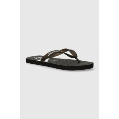 Calvin Klein Žabky Jeans BEACH SANDAL GLOSSY pánské černá