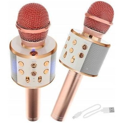 Karaoke set mikrofony 2x BT reproduktor růžový – Sleviste.cz
