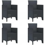 OMAXI 583147 Zahradní křeslo 4 ks Antracit 53 x 49 x 85 cm PP – Hledejceny.cz