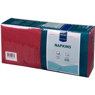 Metro Professional Ubrousky 2V bordó 250ks 33x33cm – Zboží Dáma