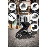Thule Set 7v1 Urban Glide 4-wheel Black 2024 + pláštěnka + ochranná síť + madlo + korba Black + pláštěnka + ochranná síť na korbu – Zboží Dáma