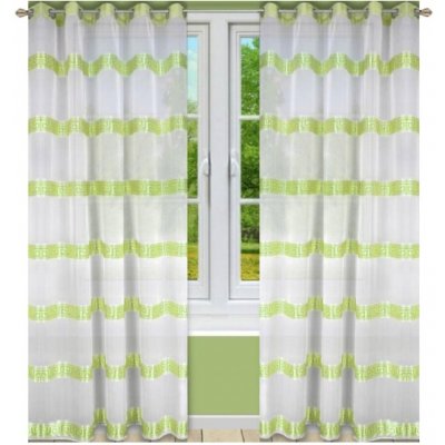 LiS Hotové záclony/závěsy s řeckým vzorem Meandros zelená 2 x 145 x 250 cm – Hledejceny.cz