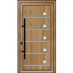 OknaDvereNaMiru.cz Vchodové dveře INOX 1414 ořech 90 x 220 cm – Zboží Mobilmania