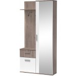 Lux 97 cm uni se zrcadlem provedení trufla/bílá – Zboží Mobilmania