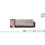 Sada nástavc 1/2" šetihranné 10ks 10-24 mm Yato YT-3886 - ruční nářadí – Sleviste.cz