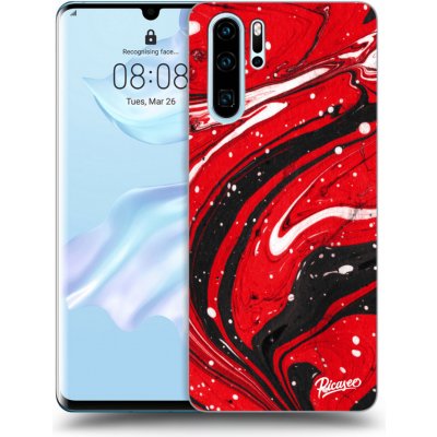 Pouzdro Picasee silikonové Huawei P30 Pro - Red black čiré – Zbozi.Blesk.cz