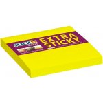 Generic Bloček samolepicí Hopax Extra Sticky 76x76 mm, neonově žlutý, 90 lístků – Hledejceny.cz