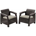 Allibert Corfu Duo hnědá / warm taupe 2 ks – Hledejceny.cz