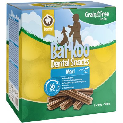 Barkoo Dental Snacks 28 nebo 56 kusů receptura bez obilovin pro velké psy 28 ks 720 g – Zboží Mobilmania