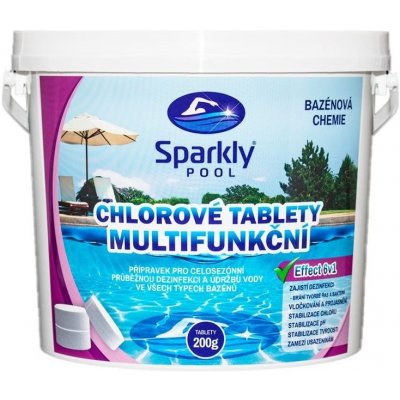 Sparkly POOL Chlorové tablety multifunkční 6v1 MAXI 1 kg