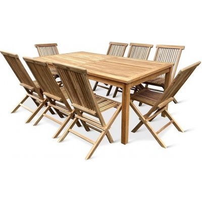 TEXIM Set zahradního nábytku teak CLASIC II. 1+8 – Zboží Mobilmania