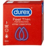 Durex Feel Thin Fetherlite Elite Extra Lubricated 3 ks – Zboží Mobilmania