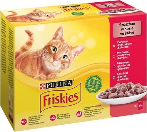 Friskies Cat kuře hovězí jehněčí a kachna ve šťávě 12 x 85 g