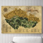Stírací mapa Česka DELUXE XL zlatá - Mapa bez lišt, dárkový tubus – Zbozi.Blesk.cz