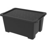 Rotho Úložný box s víkem EVO EASY 44 L plast černý – Hledejceny.cz