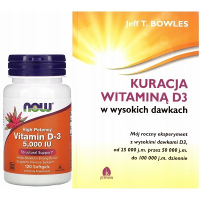 Now Vitamin D3 5000 IU x 120 softgel kapslí