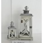 Dřevěná lucerna, S/2 D7213 – Zboží Mobilmania