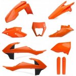 POLISPORT kompletní sada plastů (FULL KIT) KTM EXC/EXC-F TPI 17-19 v sadě kryt světla (8666800002) a kryty tlumičů (8398600003) barva oranžová | Zboží Auto
