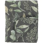 Chic Antique Prošívaný přehoz Aix Leaf Pattern 130 × 180 cm, zelená barva, textil – Zboží Dáma