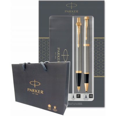 Parker Royal I.M. Brushed Metal GT 1501/2573217 sada keramického a kuličkového pera – Zboží Živě